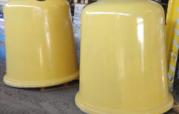 Campana de reciclaje Amarilla Campana tipo Uglu envases plasticos